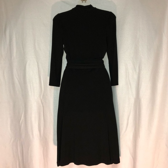 Black Wrap Dress - Picture 2 of 6